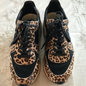 Genuine Golden Goose Running Sneakers Leopard and Black